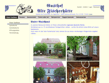 Tablet Screenshot of fischerhuette-altfriesack.de